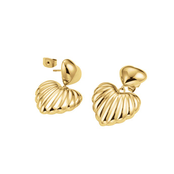 Rosefield Double Heart Pendant Earrings