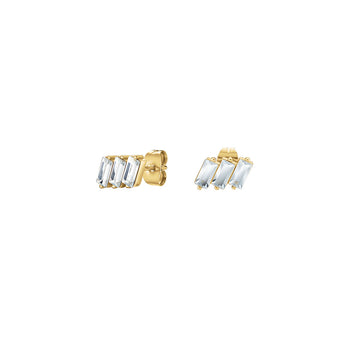 Rosefield Iconic Triple Baguette Studs