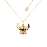Couture Kingdom Disney Stitch Love Yellow Gold Plated Stainless Steel Necklace