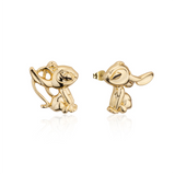 Couture Kingdom Disney Angel and Stitch Yellow Gold Plated Stainless Steel Stud Earrings