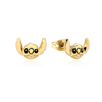 Couture Kingdom Disney Stitch Yellow Gold Plated Stainless Steel Stud Earrings