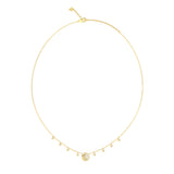 Guess Gold Plated Stainless Steel Aurora Pave Fringes Necklace