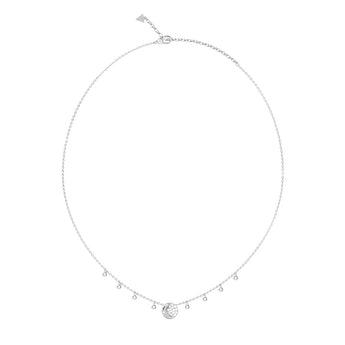 Guess Stainless Steel Aurora Pave Fringes Necklace