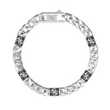 Guess Stainless Steel 4G Curb Chain Pave Bracelet