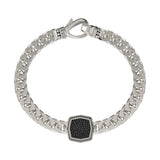 Guess Stainless Steel Octagon Pave Chain 6mm Bracelet