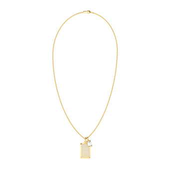 Guess Yellow Gold Plated Stainless Steel 26-inch Supremo Tag Necklace