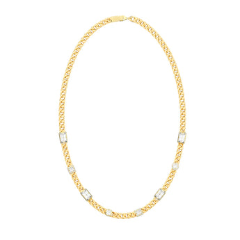 Guess Yellow Gold Plated Stainless Steel Barrio 21-inch Supremo Chain Necklace