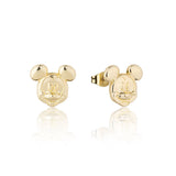 Couture Kingdom Disney Mickey Face Yellow Gold Plated Stainless Steel Stud Earrings