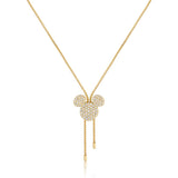 Couture Kingdom Disney Mickey Crimped Yellow Gold Plated Stainless Steel Necklace
