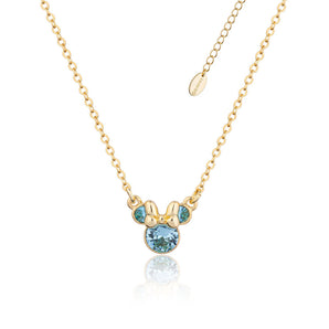 Couture Kingdom Disney Minnie March Birthstone Yellow Gold Plated Stainless Steel Necklace