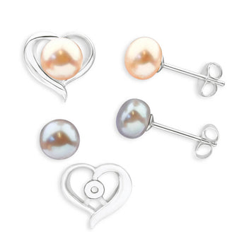 Sterling Silver Pearl Jewellery Set