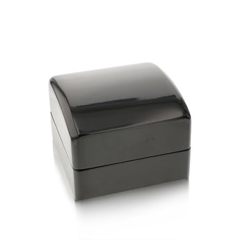 Shiels High-Gloss Black Wooden Ring Box
