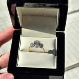 Luminesce Lab Grown 3 Carat Diamond Trilogy Ring in 9ct Yellow Gold