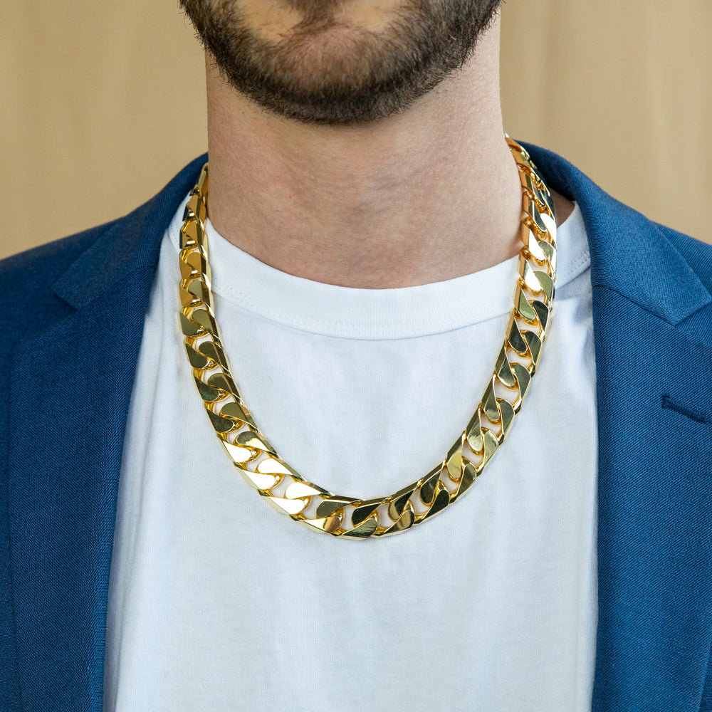 9ct Gold Chain 9ct Gold Solid 20 Mens Curb Chain Warren James