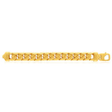 9ct Yellow SOLID Gold Heavy Curb 24cm Bracelet 650 Gauge