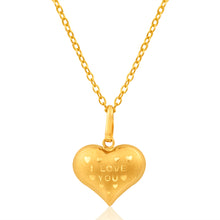 Load image into Gallery viewer, 9ct Yellow Gold I Love You Pendant