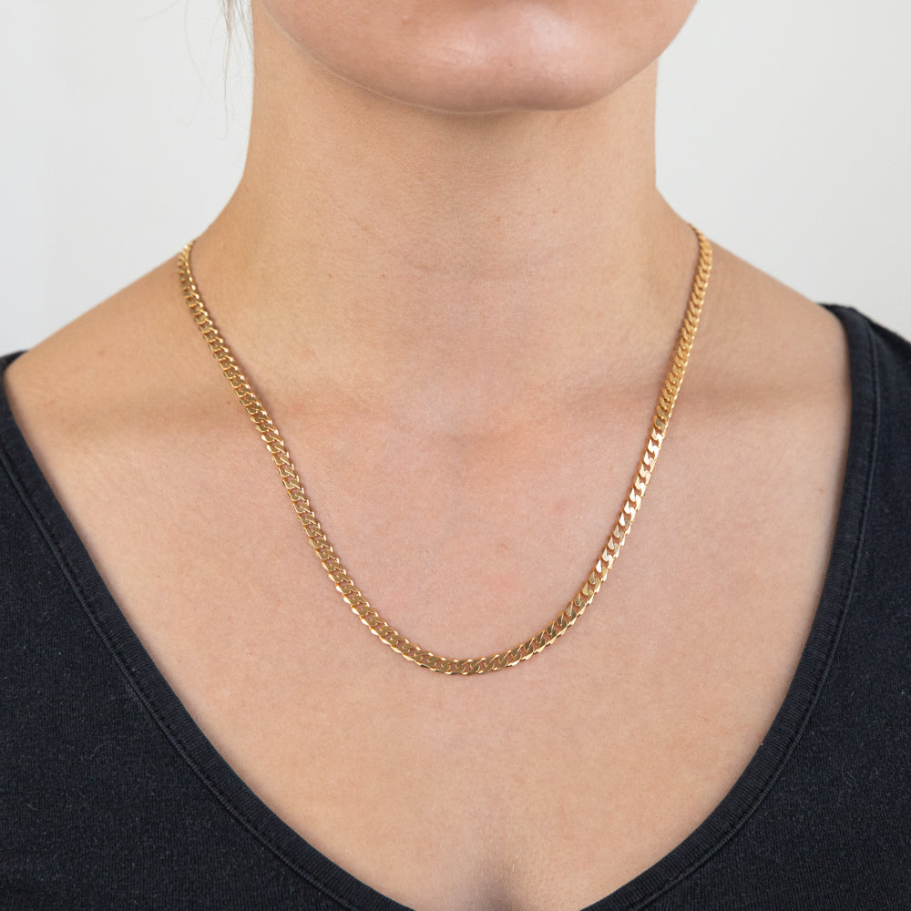 9ct Yellow Gold Curb 50cm Chain 120 Gauge Grahams Jewellers