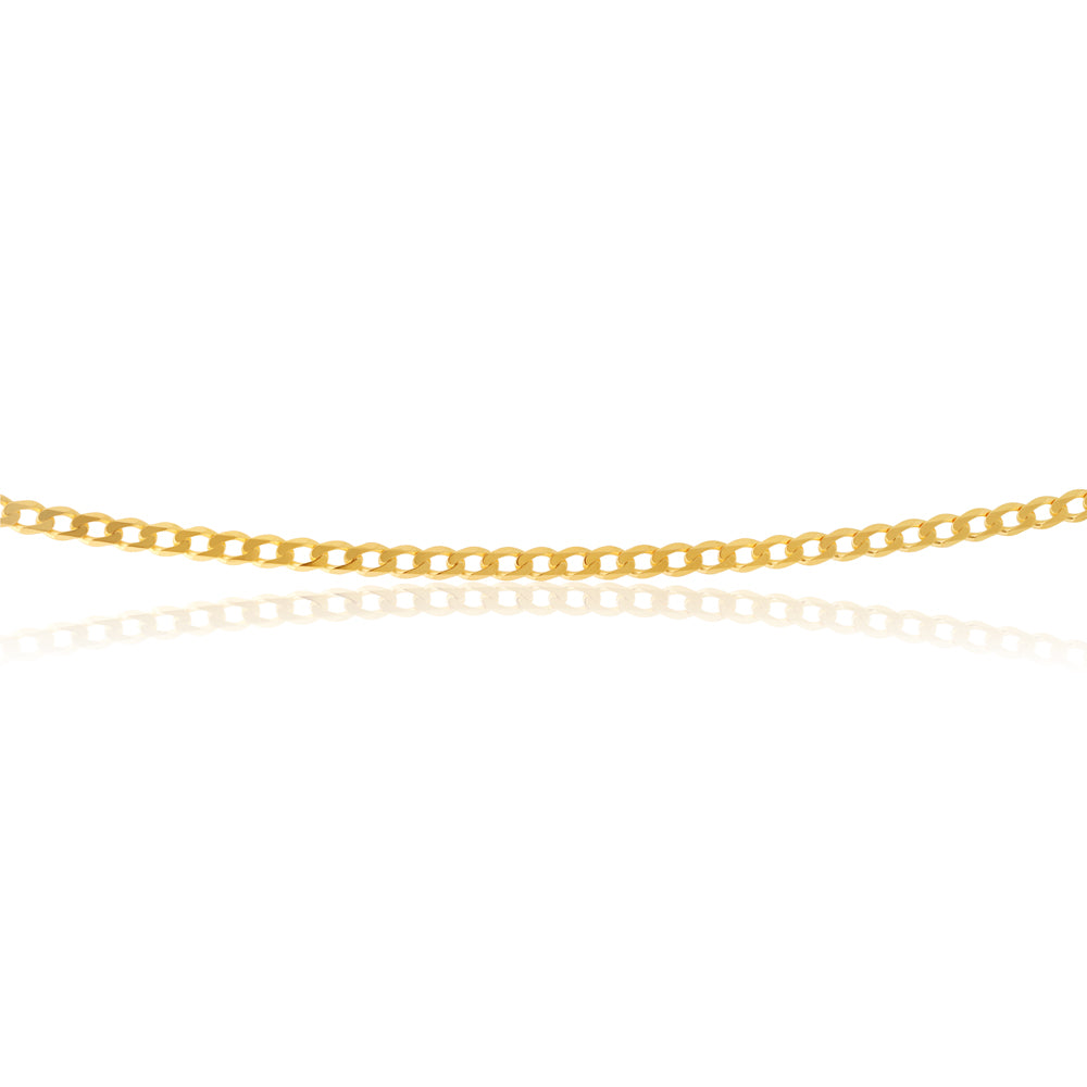 9ct Yellow Gold 50cm Curb Chain 100Gauge