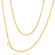Load image into Gallery viewer, 9ct Yellow Gold 50 Gauge Curb 40cm Chain