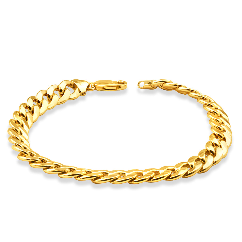 9ct Yellow Gold Copper Filled Curb Bracelet