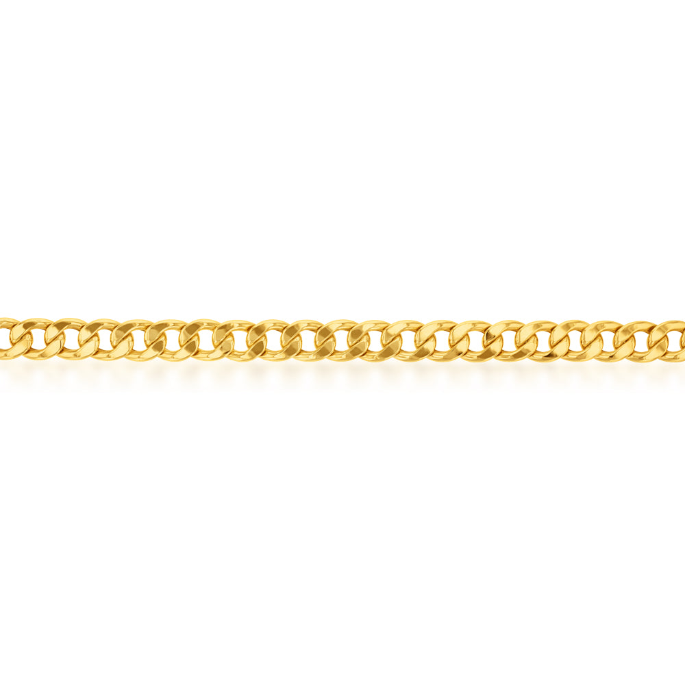 9ct Yellow Gold Copper Filled Flat Curb 55cm Chain 250Gauge