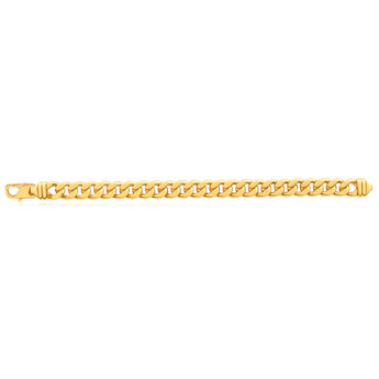 9ct Yellow Gold Copper Filled Curb 22cm Bracelet 300 Gauge