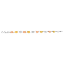 Load image into Gallery viewer, 9ct Yellow Gold, White Gold &amp; Rose Gold Fancy Bracelet