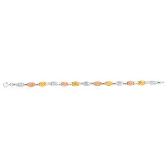 9ct Yellow Gold, White Gold & Rose Gold Fancy Bracelet