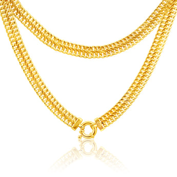 9ct Yellow Gold Copper Filled Mesh 45cm Chain 100 Gauge with a Bolt Ring