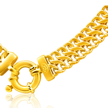 9ct Yellow Gold Copper Filled Mesh 45cm Chain 100 Gauge with a Bolt Ring