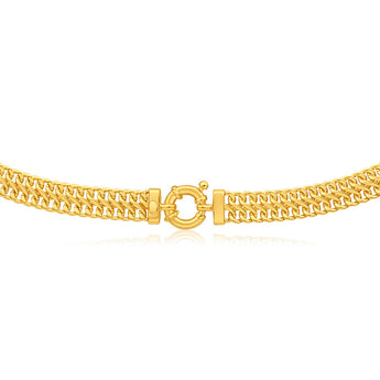 9ct Yellow Gold Copper Filled Mesh 45cm Chain 100 Gauge with a Bolt Ring