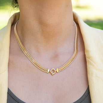 9ct Yellow Gold Copper Filled Mesh 45cm Chain 100 Gauge with a Bolt Ring