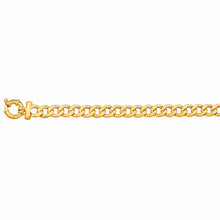 Load image into Gallery viewer, 9ct Yellow Gold Copper Filled 19cm Curb Boltring Bracelet 21Gauge