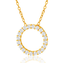 Load image into Gallery viewer, 9ct Yellow Gold Refined Cubic Zirconia Pendant