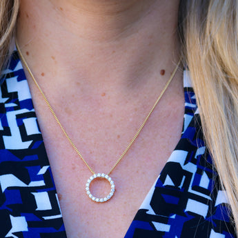 9ct Yellow Gold Refined Cubic Zirconia Pendant