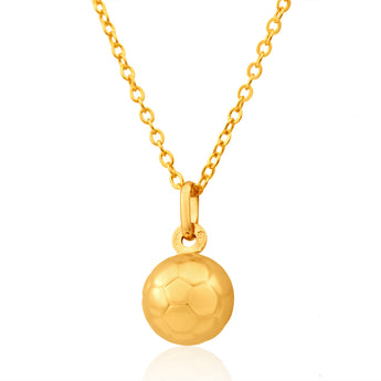 9ct Yellow Gold Soccer Ball Pendant
