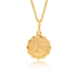 9ct Yellow Gold Baptism Medallion 12mm Pendant