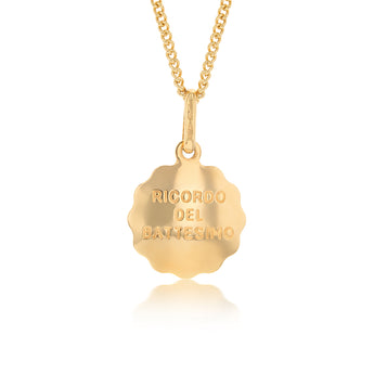 9ct Yellow Gold Baptism Medallion 12mm Pendant