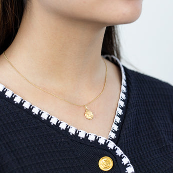 9ct Yellow Gold Baptism Medallion 12mm Pendant