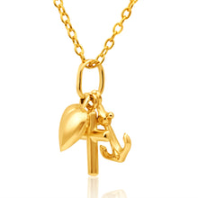 Load image into Gallery viewer, 9ct Yellow Gold Faith Hope &amp; Charity Pendant