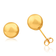 Load image into Gallery viewer, 9ct Yellow Gold Ball 8mm Stud Earrings