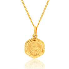 Load image into Gallery viewer, 9ct Yellow Gold Saint Christopher Pendant 6 sided
