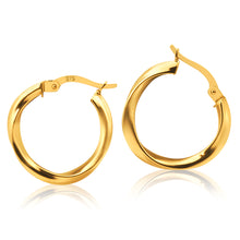 Load image into Gallery viewer, 9ct Yellow Gold 15mm Hoop Earrings