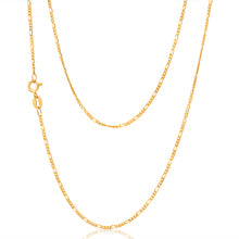 Load image into Gallery viewer, 9ct Yellow Gold Figaro 1:3 Dicut 40cm Chain 40Gauge