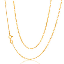 Load image into Gallery viewer, 9ct Yellow Gold 45cm Figaro Chain 1:3 Dicut 40Gauge