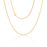 9ct Yellow Solid Gold 50 Gauge Curb 55cm Chain