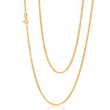 9ct Yellow Solid Gold Curb Dicut 70cm Chain 50Gauge