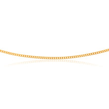 Load image into Gallery viewer, 9ct Yellow Gold Curb Dicut 70cm Chain 50Gauge