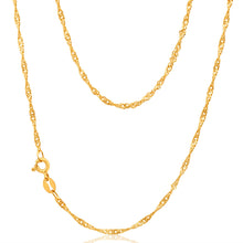 Load image into Gallery viewer, 9ct Yellow Gold Singapore 45cm Chain 30 Gauge