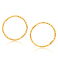 Load image into Gallery viewer, 9ct Yellow Gold Plain 16mm sleepers  Earrings